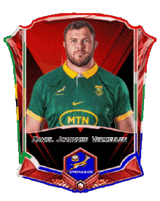 Deportes Rugby - Jugadores Africa del Sur Equipo 2025 Daniel Johannes Vermeulen 