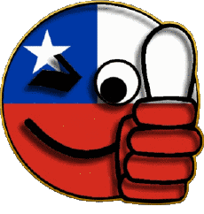 Bandiere America Chile Faccina - OK 