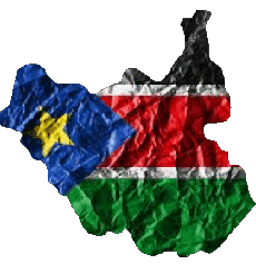 Drapeaux Afrique Soudan Sud Carte 