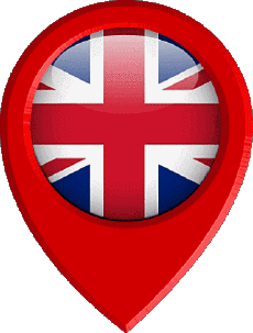 Flags Europe UK Location Pin 
