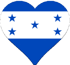 Banderas América Honduras Corazón 