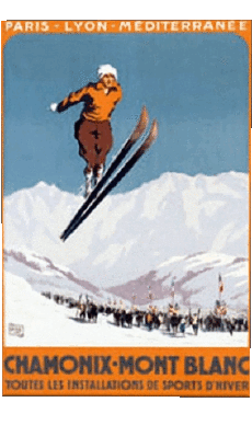 Humor -  Fun Retro Poster - Orte France Chamonix 