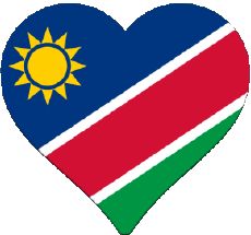 Fahnen Afrika Namibia Herz 