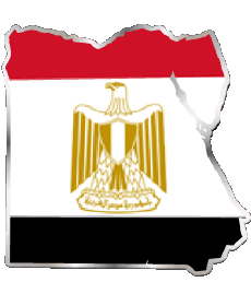 Flags Africa Egypt Map 