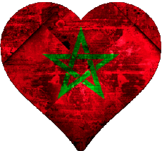 Bandiere Africa Marocco Cuore 
