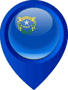 Drapeaux Amériques U.S.A - Etats Nevada Epingle de Localisation 