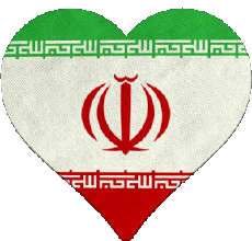 Bandiere Asia Iran Cuore 