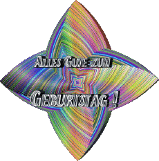Messages Allemand Alles Gute zum Geburtstag Zusammenfassung - geometrisch Fond Transparent 018 
