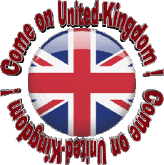 Mensajes Inglés Come on United-Kingdom Map - Flag 
