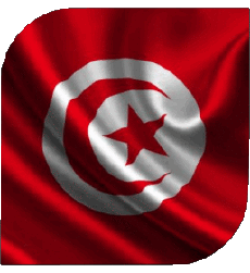 Flags Africa Tunisia Square 