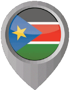 Drapeaux Afrique Soudan Sud Epingle de Localisation 