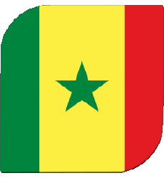 Flags Africa Senegal Square 