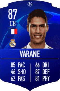 Multimedia Videospiele F I F A - Karten Spieler Frankreich Raphaël Varane 