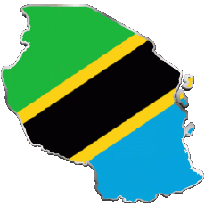 Flags Africa Tanzania Map 
