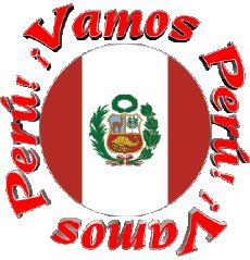 Messages Espagnol Vamos Perú Bandera 