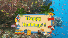 Messagi Inglese Happy Holidays Sfondo animato 005 