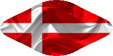 Bandiere Europa Danimarca Ovale 
