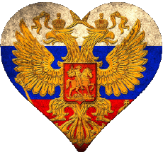 Flags Europe Russia Heart 
