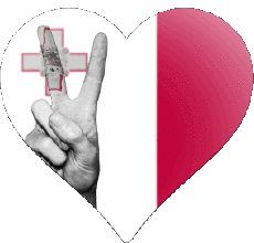 Fahnen Europa Malta Herz 