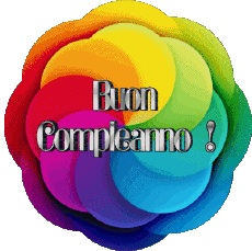 Nachrichten Italienisch Buon Compleanno Astratto - Geometrico Transparenter Hintergrund 006 
