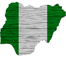Flags Africa Nigeria Map 