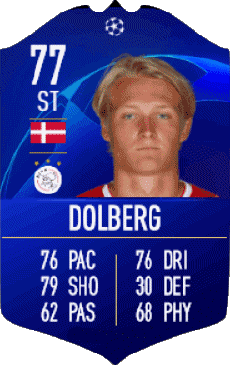 Multimedia Vídeo Juegos F I F A - Jugadores  cartas Dinamarca Kasper Dolberg 