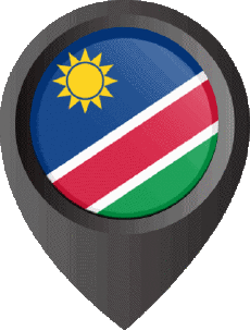 Banderas África Namibia Marcador de ubicación 
