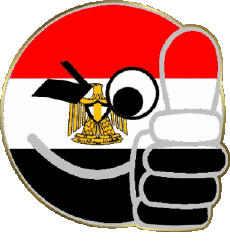 Drapeaux Afrique Egypte Smiley - OK 