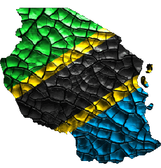 Drapeaux Afrique Tanzanie Carte 