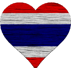 Fahnen Asien Thailand Herz 