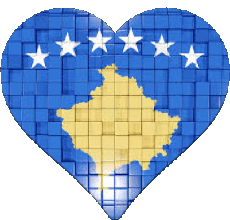 Banderas Europa Kosovo Corazón 