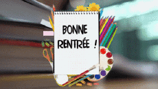 Mensajes Francés Bonne Rentrée Fondo animado 003 