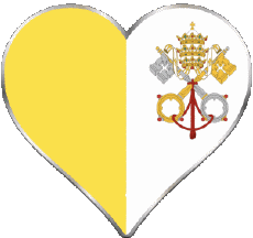 Flags Europe Vatican Heart 