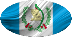 Bandiere America Guatemala Ovale 
