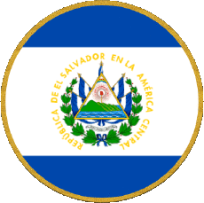 Drapeaux Amériques Salvador Rond 