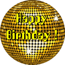 Messages English Happy Birthday Abstract - Geometric Transparent Background 013 