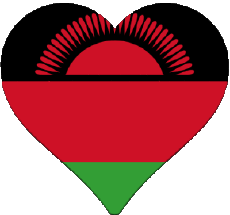 Drapeaux Afrique Malawi Coeur 