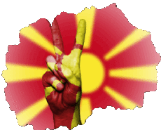Bandiere Europa Macedonia Carta Geografica 