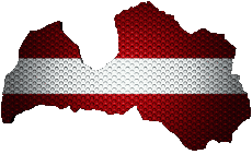Drapeaux Europe Lettonie Carte 