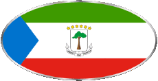 Drapeaux Afrique Guinée Equatorial Ovale 01 