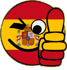 Banderas Europa España Smiley - OK 
