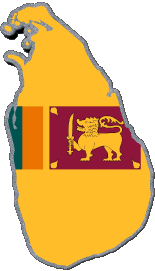 Drapeaux Asie Sri Lanka Carte 