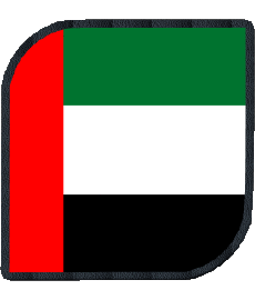 Drapeaux Asie Emirats Arabes Unis Carré 