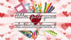 Messages Allemand Alles Gute zum Schulbeginn Fond Animé 006 
