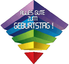 Messagi Tedesco Alles Gute zum Geburtstag Zusammenfassung - geometrisch Sfondo trasparente 010 