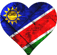 Fahnen Afrika Namibia Herz 