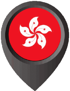 Drapeaux Asie Hong Kong Epingle de Localisation 