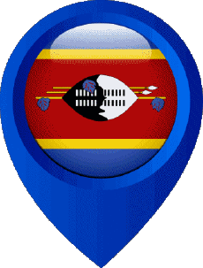 Banderas África Eswatini Marcador de ubicación 