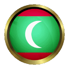 Drapeaux Asie Maldives Rond - Anneaux 