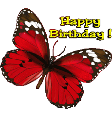 Mensajes Inglés Happy Birthday Butterflies 004 